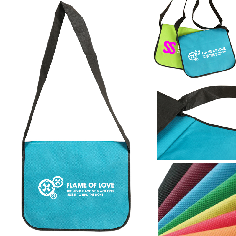 FlyFlyPromos - Non-Woven Messenger Bag Image 1 - Promotional Product